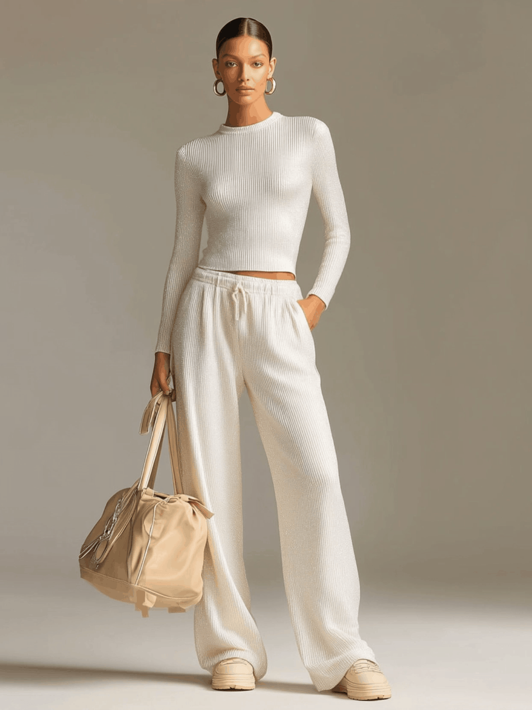 Carina - Sportliches Hosen-Ensemble für den Alltag aus Strick