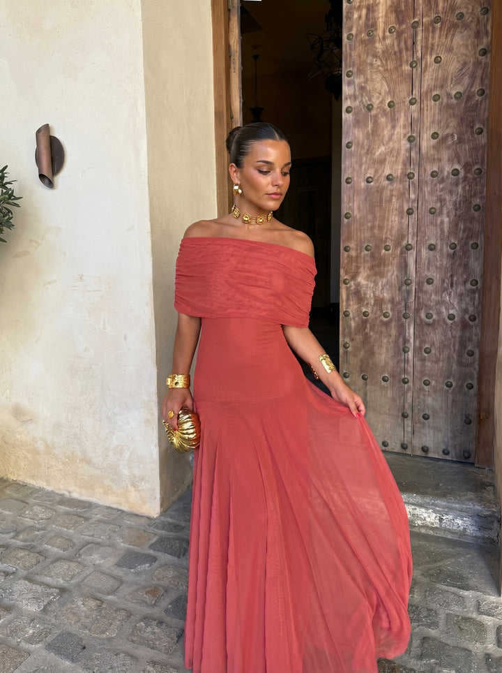 Clara - Langes Toledo Kleid mit fließendem Fall