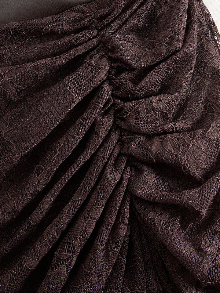 Finja - Maxikleid Retro für besondere Abende aus Spitze mit V-Ausschnitt und Einsätze aus Spitze