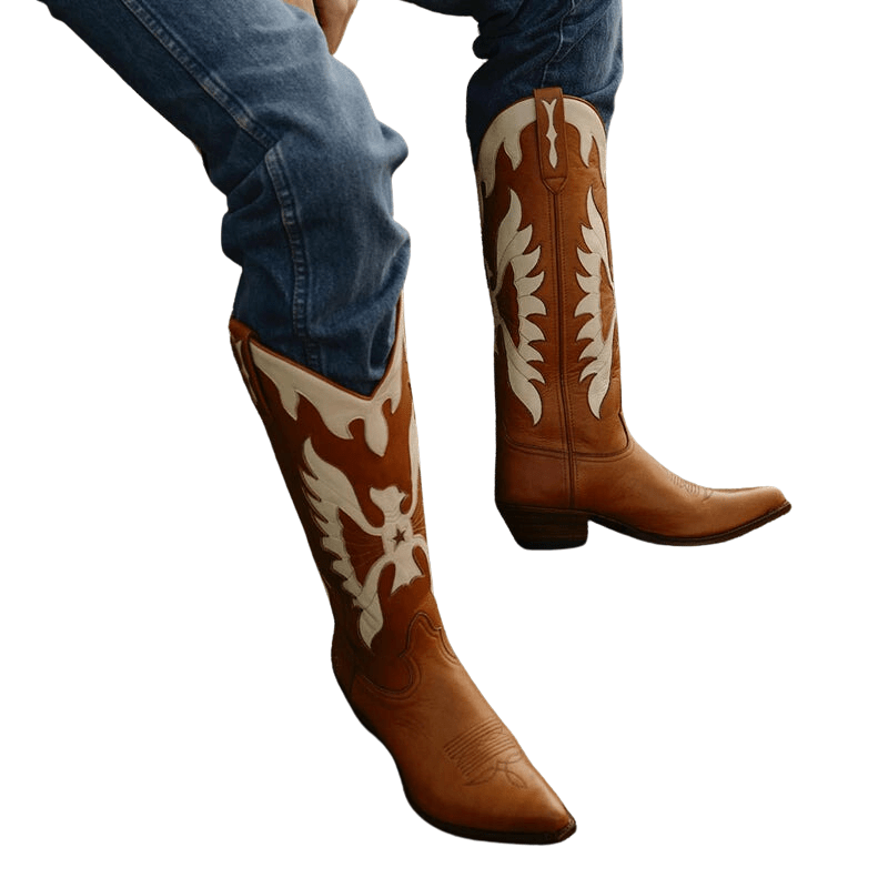 Leonie - Cowboy-Stiefel mit Absatz im Stil authentisch mit Anmutung Western