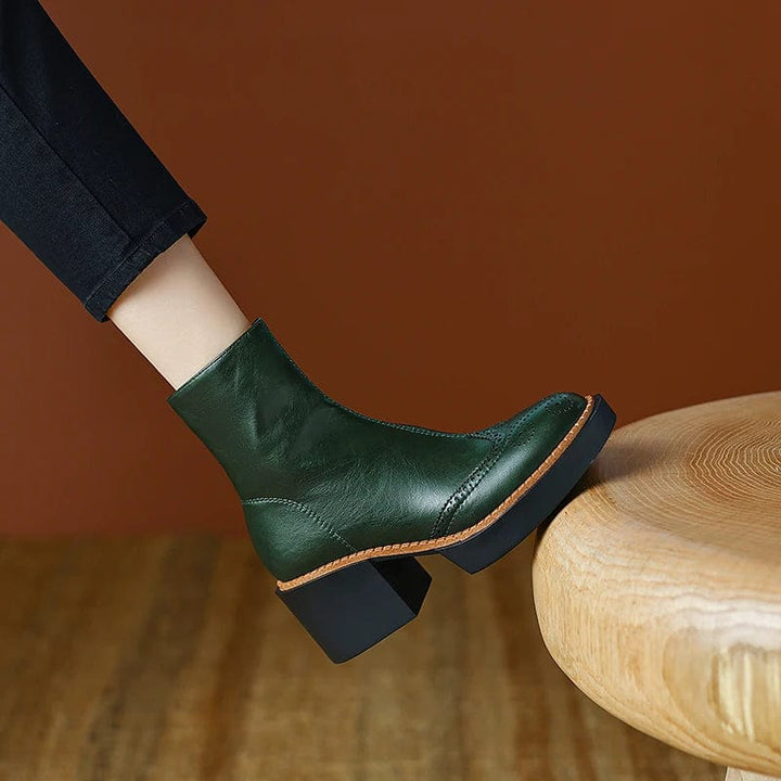 Kerstin - Cowboy-Stiefel aus Kunstleder mit Absatz