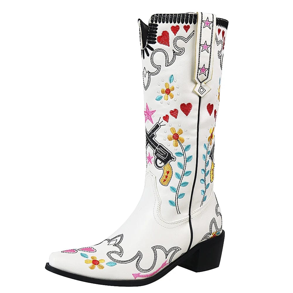 Monika - Cowboy-Stiefel mit Absatz im Stil authentisch mit Profil feminin