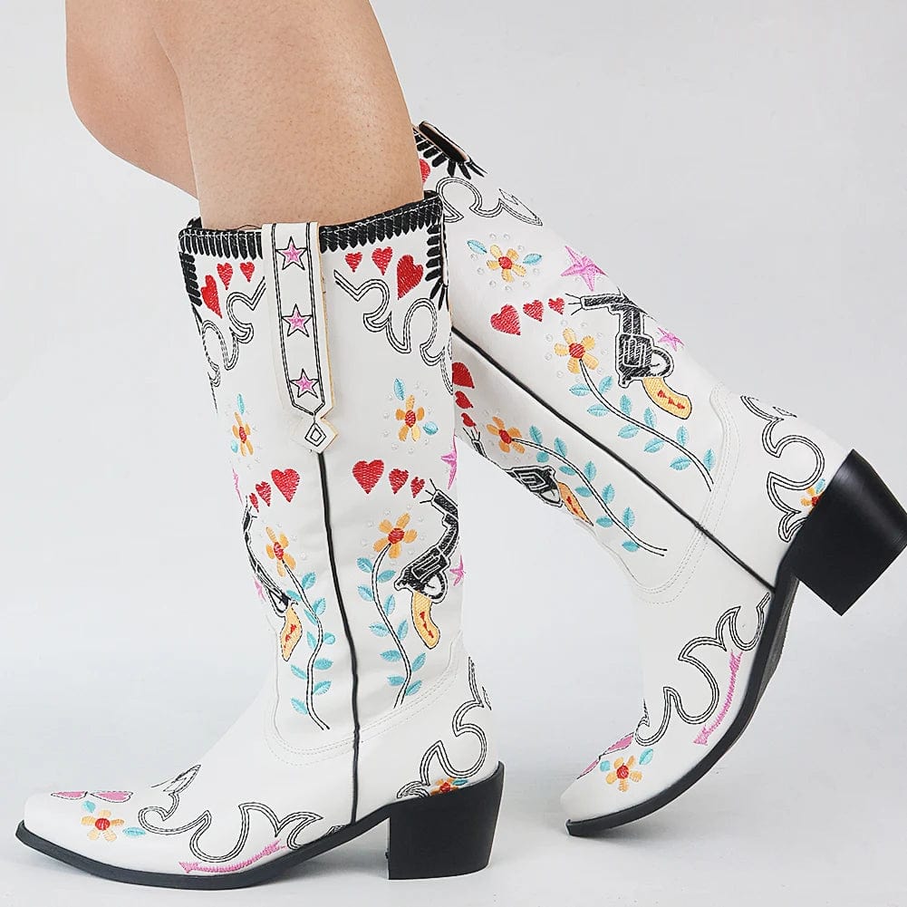 Monika - Cowboy-Stiefel mit Absatz im Stil authentisch mit Profil feminin