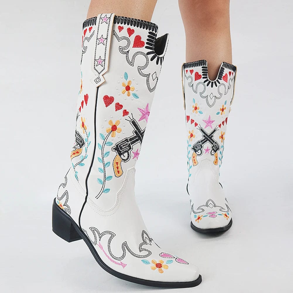 Monika - Cowboy-Stiefel mit Absatz im Stil authentisch mit Profil feminin