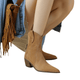 Melina - Cowboy-Stiefel aus Kunstwildleder mit Absatz und Linie streckend