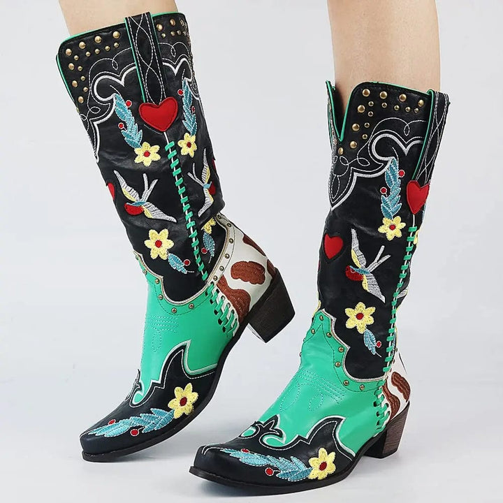 Heike - Cowboy-Stiefel mit Absatz im Stil authentisch mit Auftritt für città