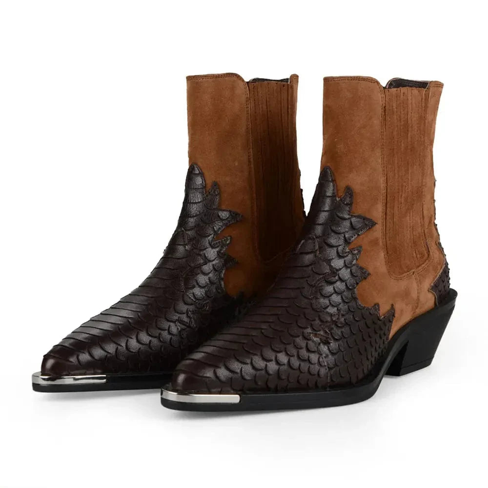 Ursula - Cowboy-Stiefel mit Absatz im Stil authentisch mit Schnitt raffiniert