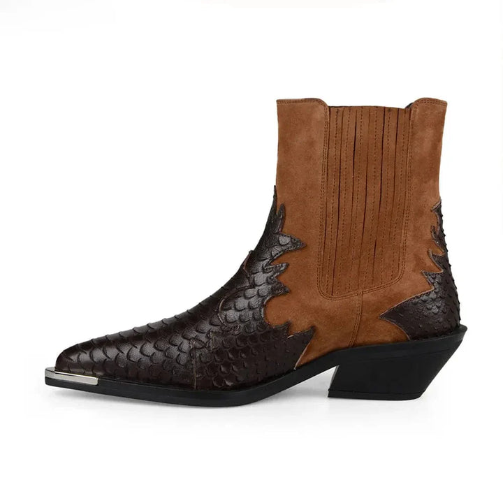 Ursula - Cowboy-Stiefel mit Absatz im Stil authentisch mit Schnitt raffiniert
