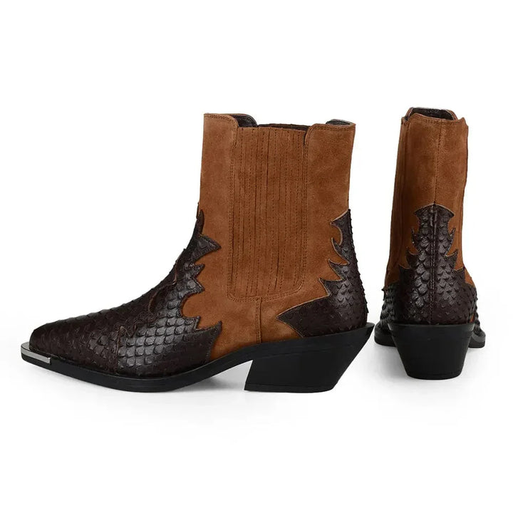 Ursula - Cowboy-Stiefel mit Absatz im Stil authentisch mit Schnitt raffiniert