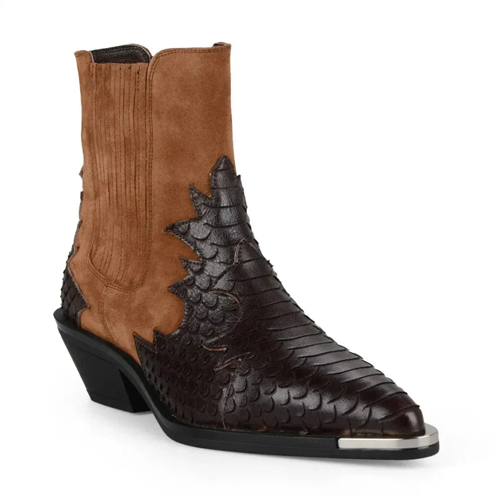 Ursula - Cowboy-Stiefel mit Absatz im Stil authentisch mit Schnitt raffiniert
