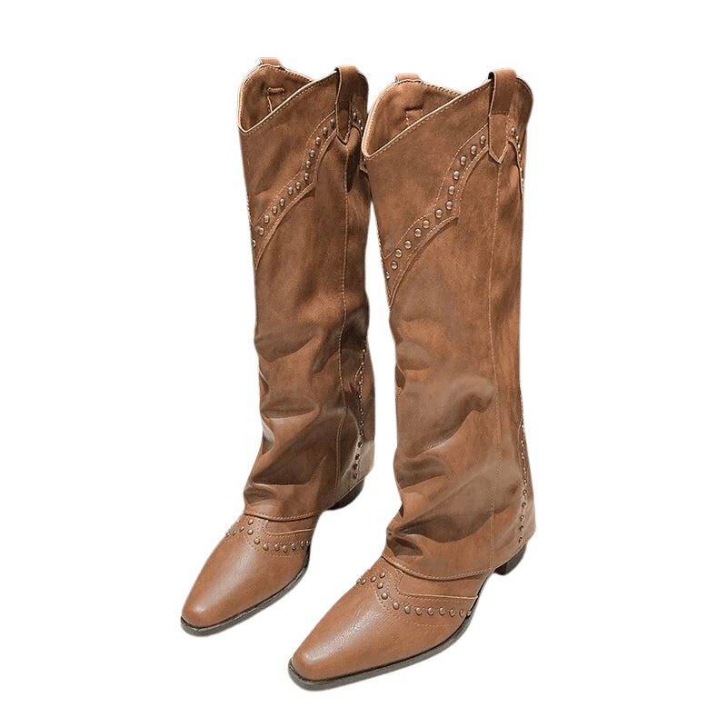 Mareike - Cowboy-Stiefel mit Absatz im Stil authentisch mit Schnitt mit Knöchel