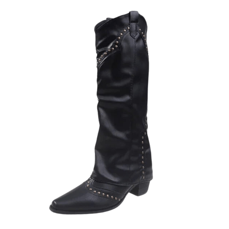 Mareike - Cowboy-Stiefel mit Absatz im Stil authentisch mit Schnitt mit Knöchel