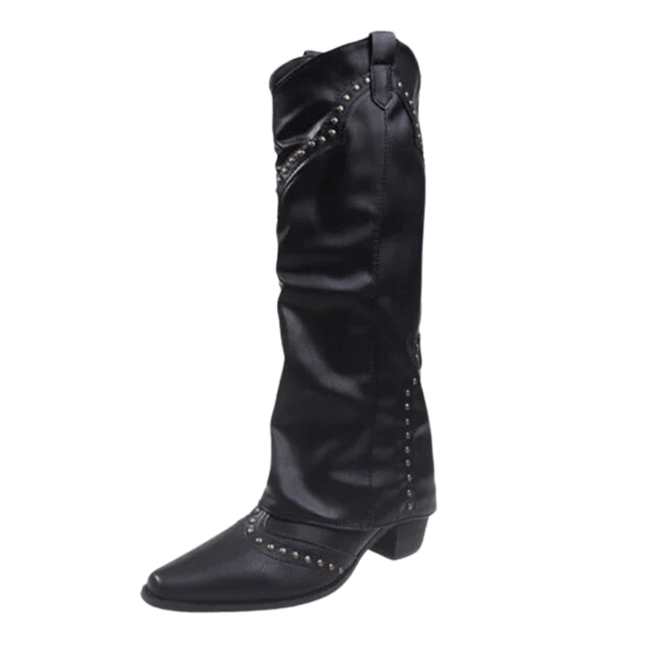 Mareike - Cowboy-Stiefel mit Absatz im Stil authentisch mit Schnitt mit Knöchel