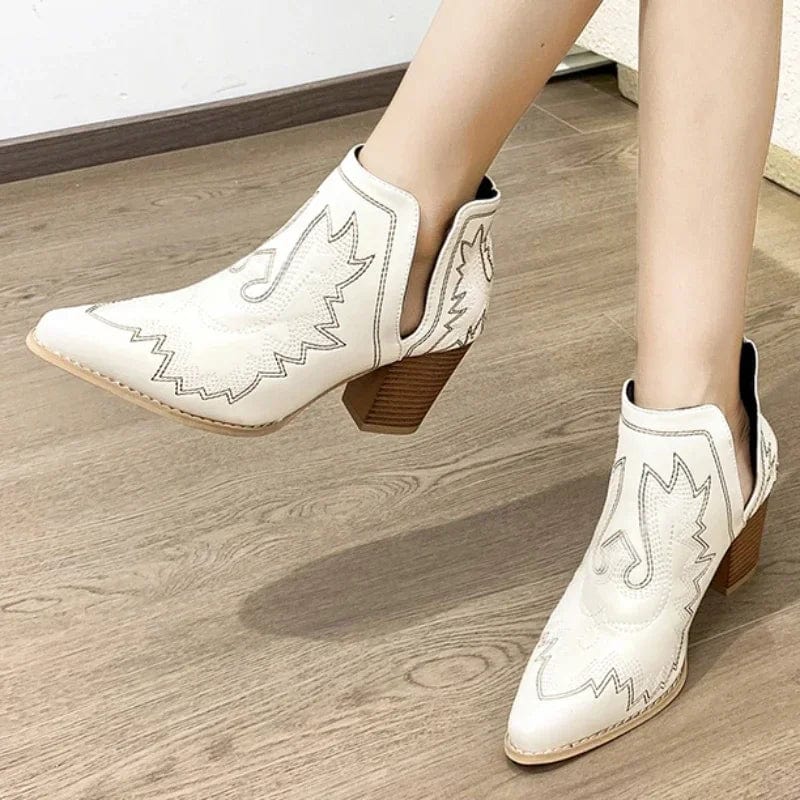 Silke - Cowboy-Stiefel mit Absatz im Stil authentisch mit Linie asciutta