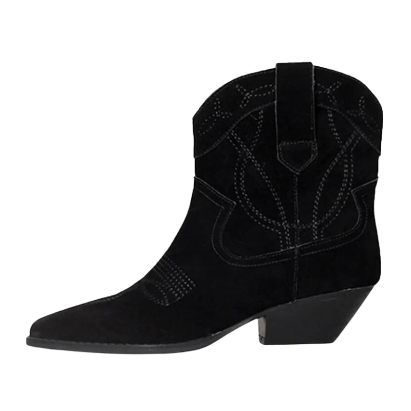 Pia - Cowboy-Stiefel aus Kunstwildleder mit Absatz und Auftritt markant
