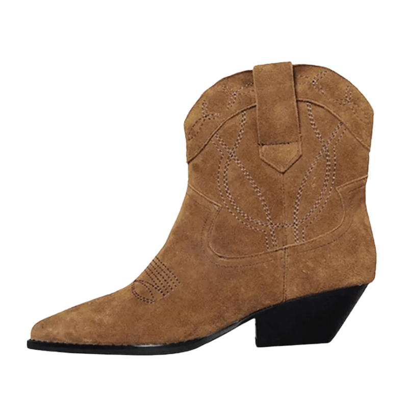 Pia - Cowboy-Stiefel aus Kunstwildleder mit Absatz und Auftritt markant