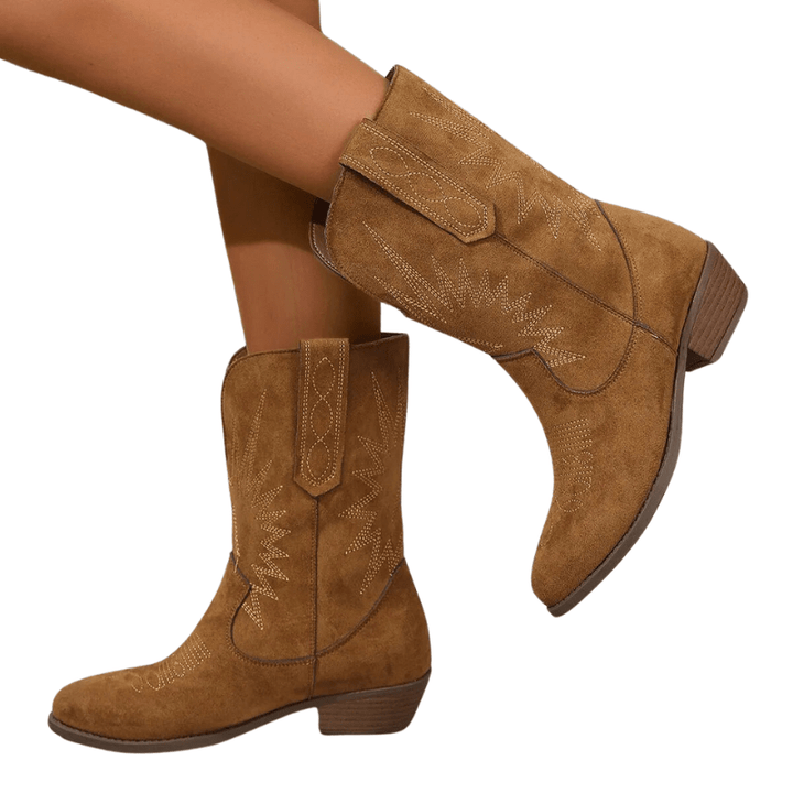 Susanne - Cowboy-Stiefel mit Absatz im Stil authentisch im Stil iconico