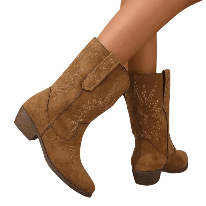 Susanne - Cowboy-Stiefel mit Absatz im Stil authentisch im Stil iconico