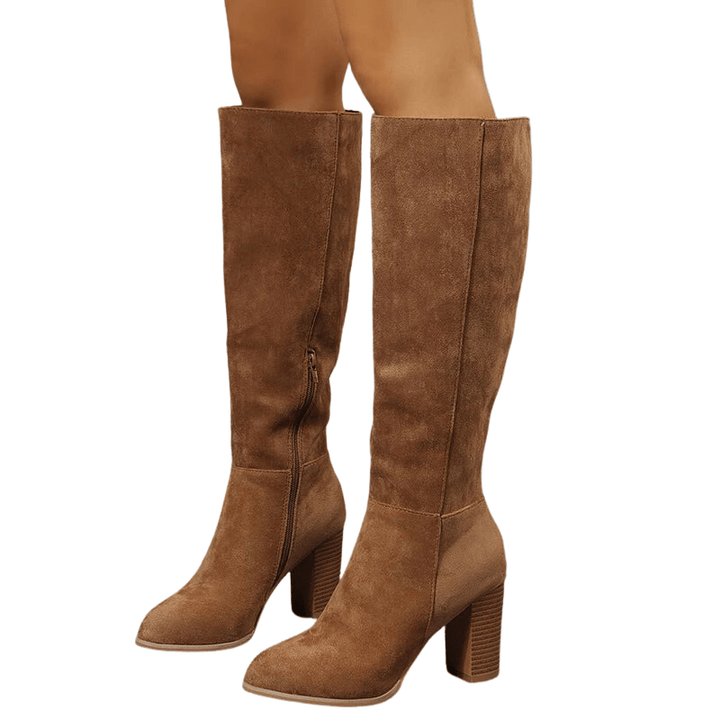 Tanja - Cowboy-Stiefel mit Absatz im Stil authentisch mit Spitze elegant