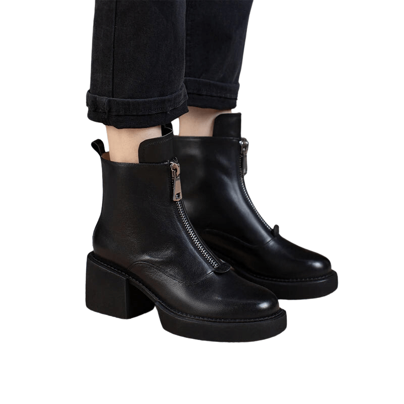 Beate - Cowboy-Stiefel mit Absatz im Stil authentisch mit Linie modern