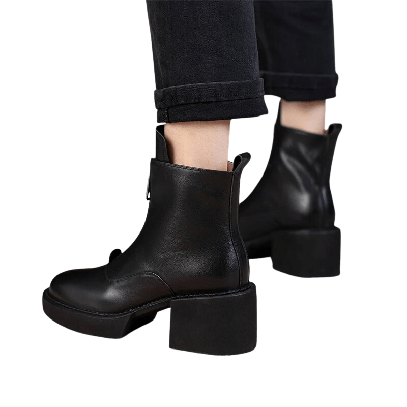 Beate - Cowboy-Stiefel mit Absatz im Stil authentisch mit Linie modern