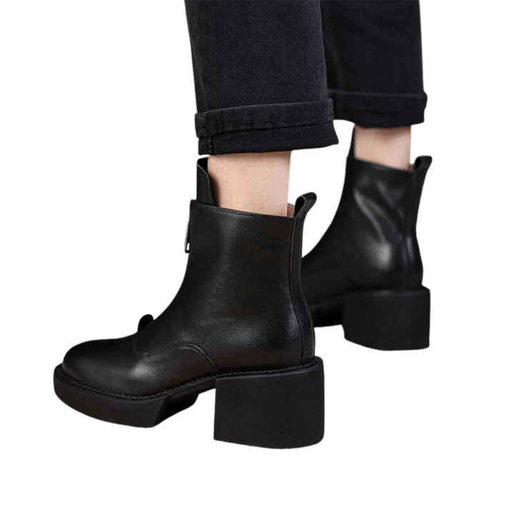 Beate - Cowboy-Stiefel mit Absatz im Stil authentisch mit Linie modern