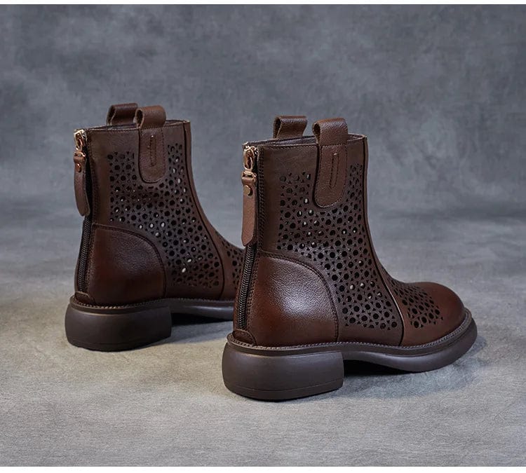 Nina - Stiefeletten Western mit Reißverschluss und Absatz