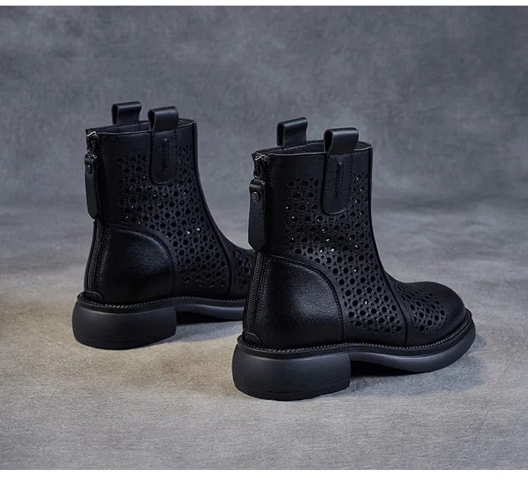 Nina - Stiefeletten Western mit Reißverschluss und Absatz