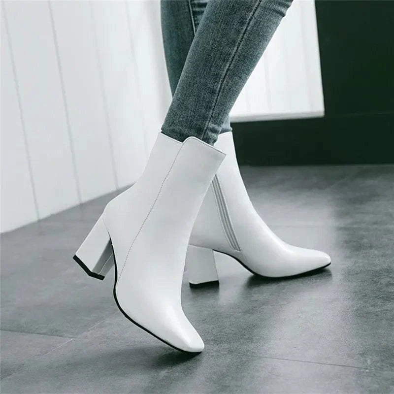 Verena - Cowboy-Stiefel mit Reißverschluss und Absatz
