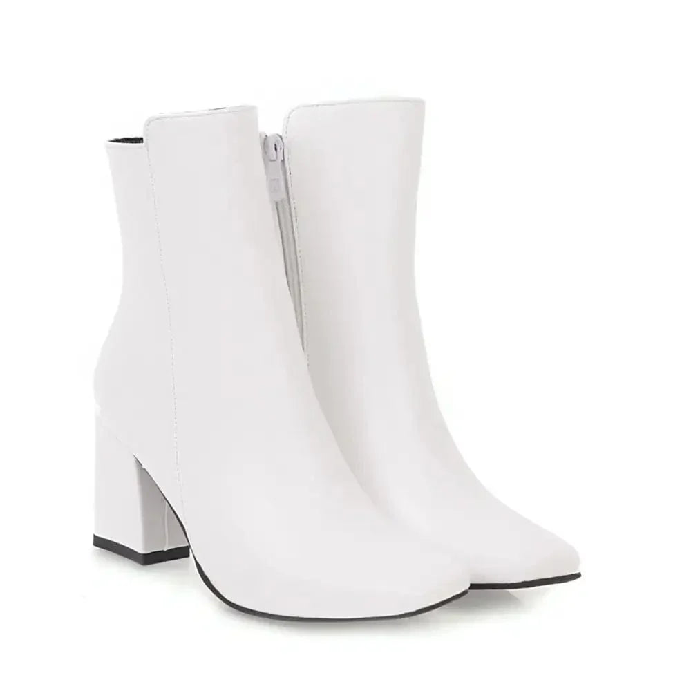 Verena - Cowboy-Stiefel mit Reißverschluss und Absatz