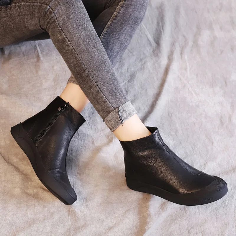 Livia - Stiefeletten Western mit Reißverschluss mit Linie streckend