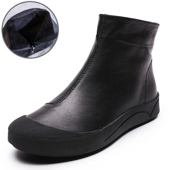 Livia - Stiefeletten Western mit Reißverschluss mit Linie streckend