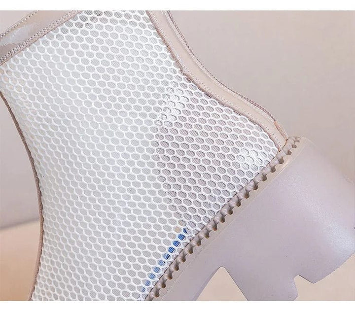 Franziska - Stiefeletten Western mit Reißverschluss und Absatz mit Anmutung Western