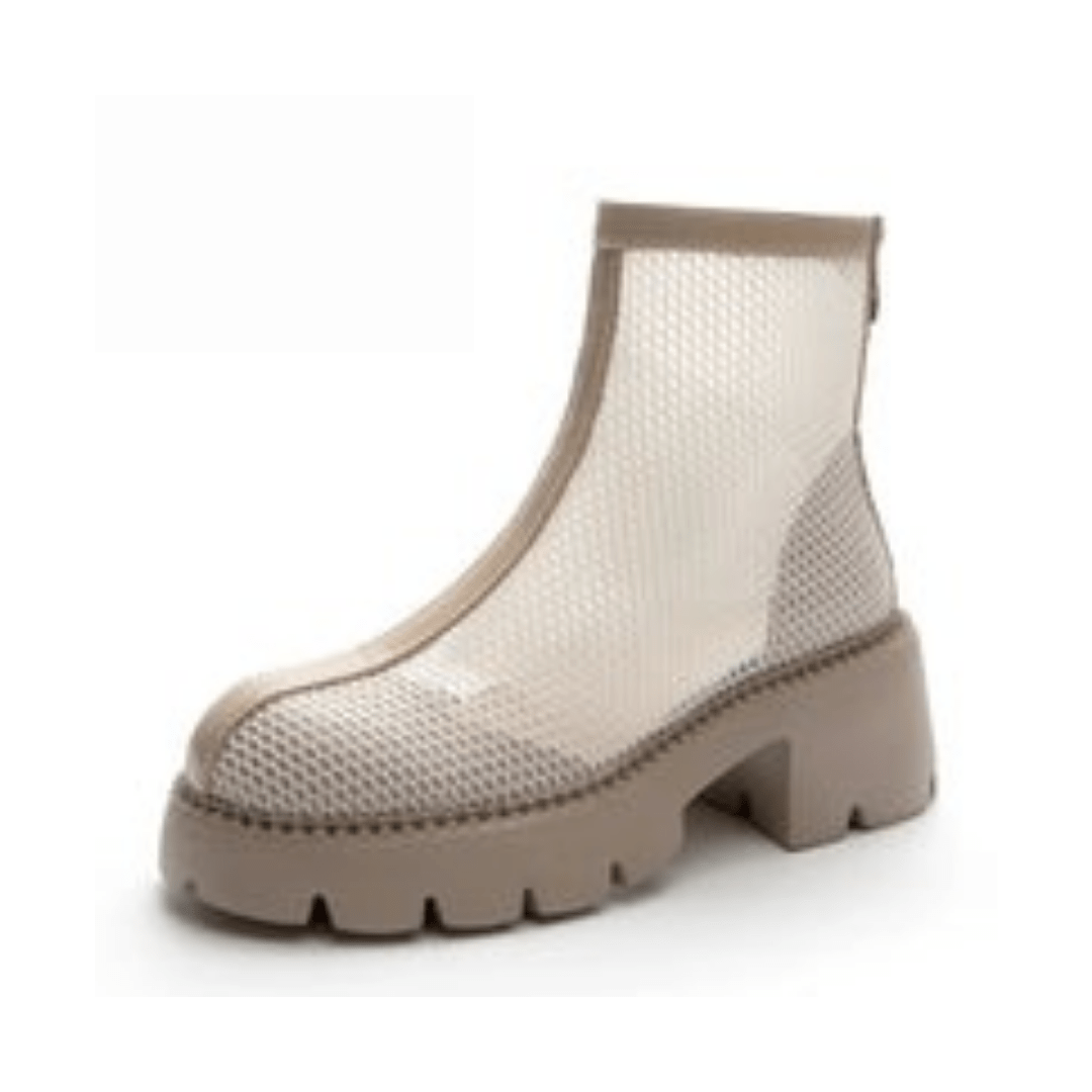 Franziska - Stiefeletten Western mit Reißverschluss und Absatz mit Anmutung Western