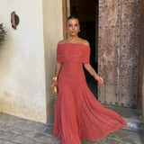 Clara - Langes Toledo Kleid mit fließendem Fall