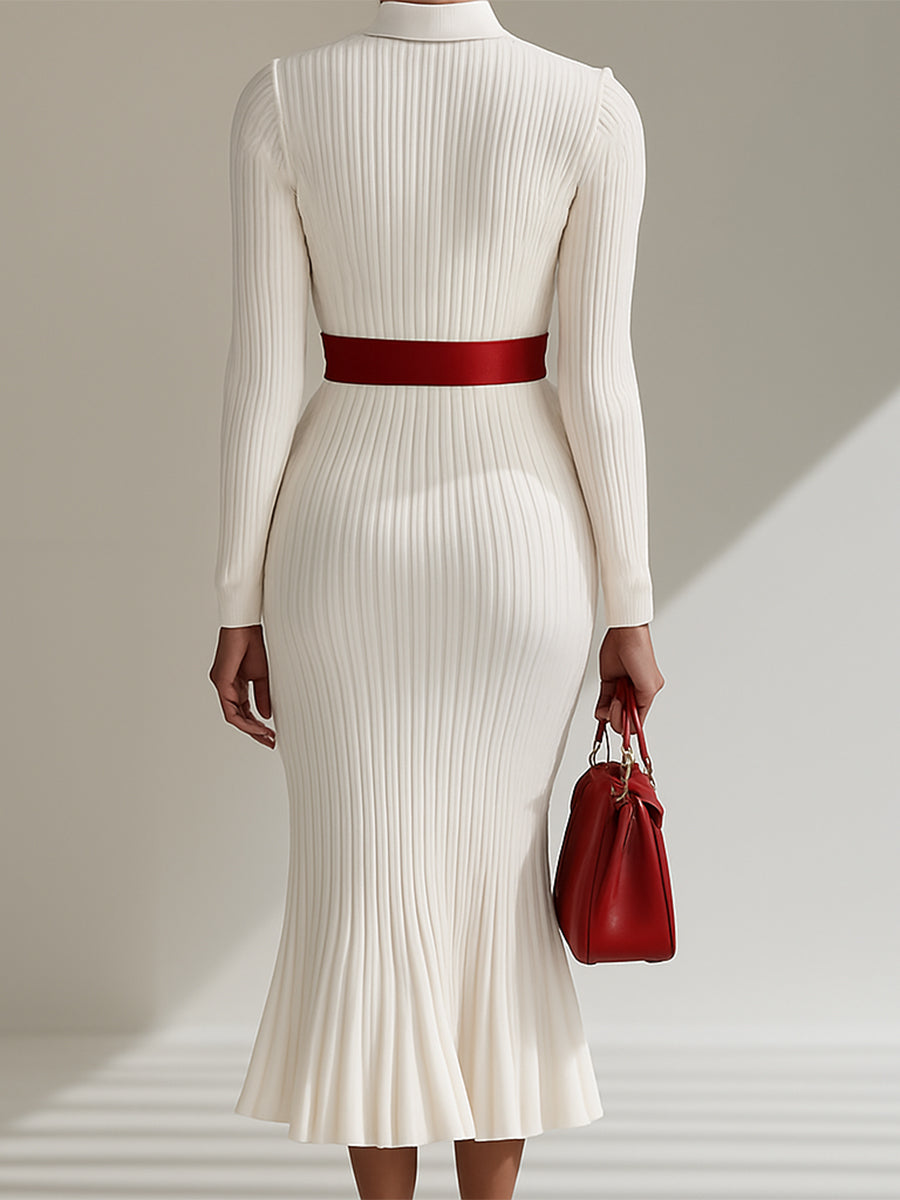 Ilona - Maxikleid mit Kragen und Knöpfen