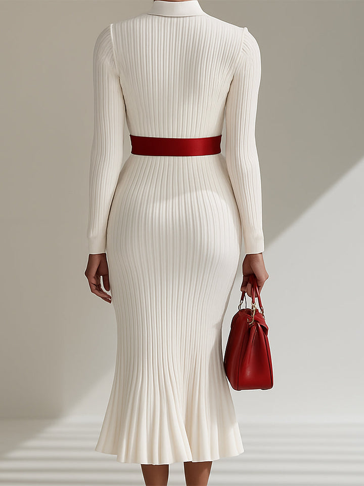 Ilona - Maxikleid mit Kragen und Knöpfen