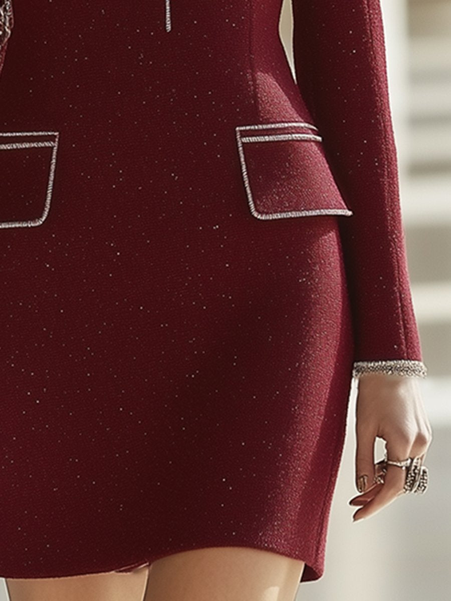Frauke - Minikleid Retro gestreift mit Kragen