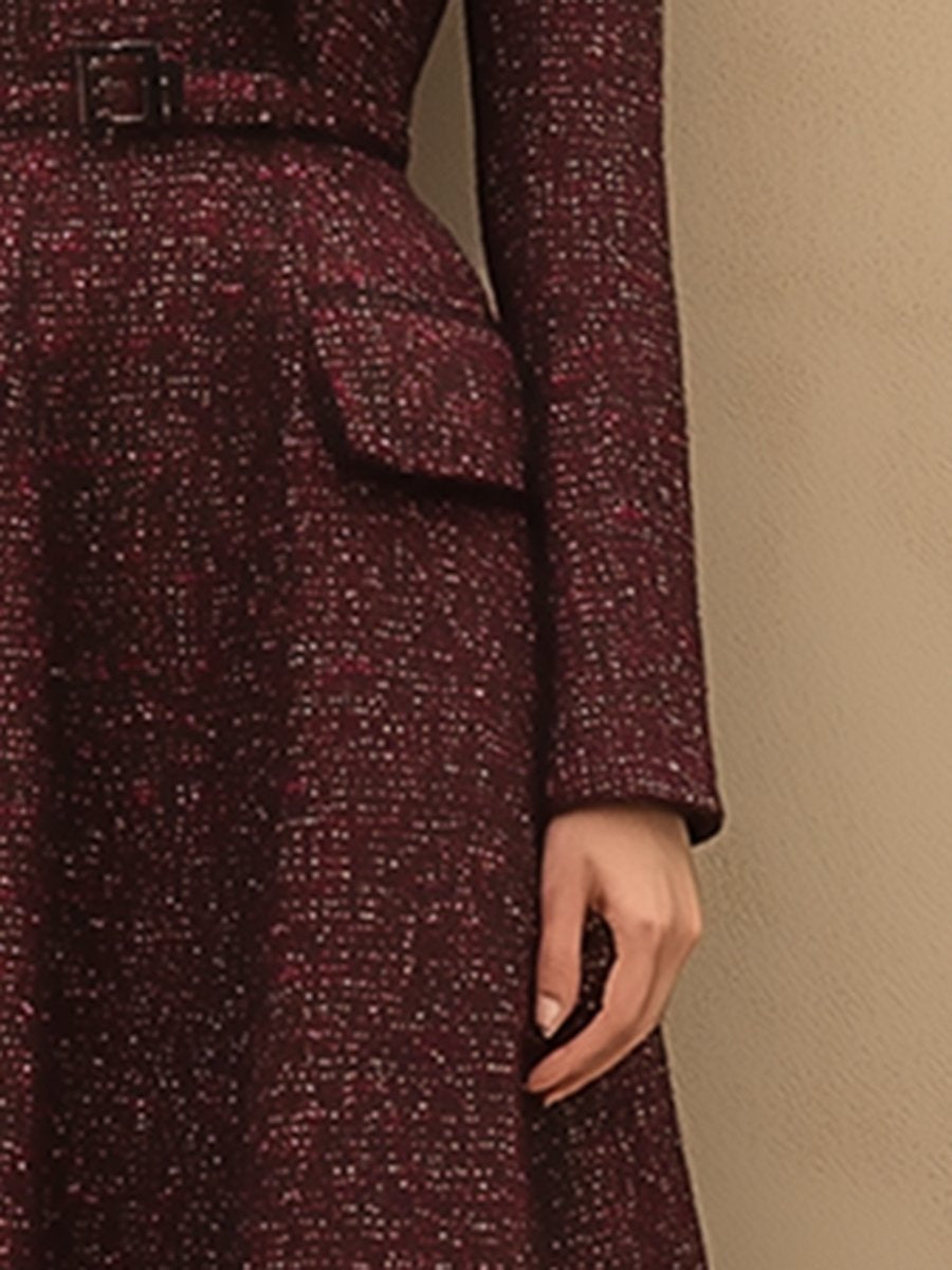 Roswitha - Elegantes Midikleid Retro mit Kragen