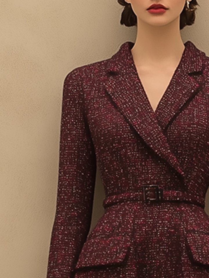 Roswitha - Elegantes Midikleid Retro mit Kragen