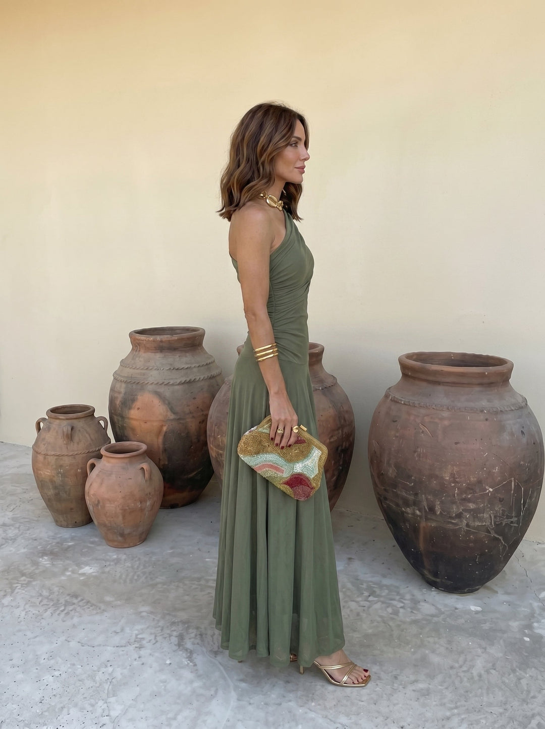 Clara - Langes Toledo Kleid mit fließendem Fall
