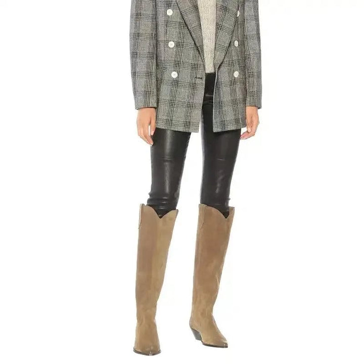 Magdalena - Cowboy-Stiefel aus Kunstwildleder mit Absatz