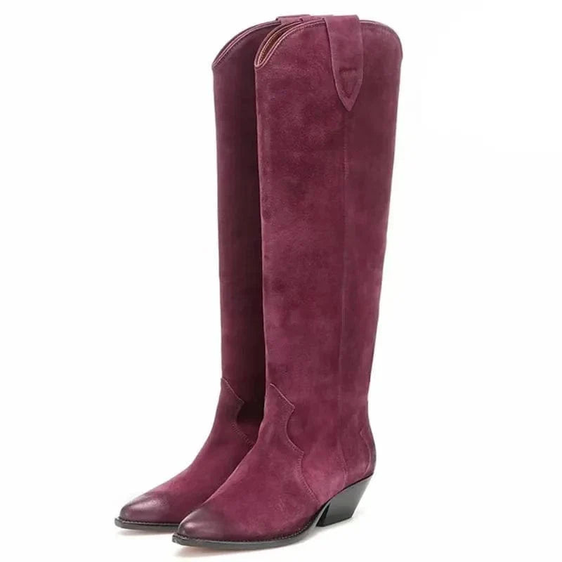 Viktoria - Cowboy-Stiefel mit Absatz und Profil Western